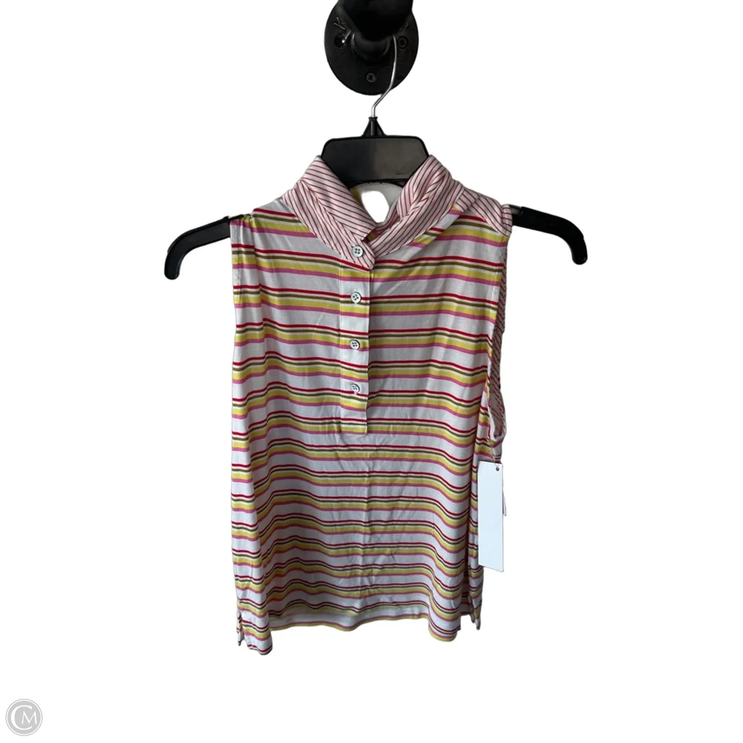 Top Sleeveless By Cabi In Green & Red, Size: M
