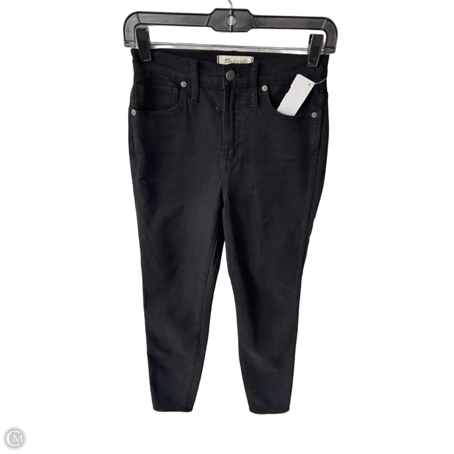 Jeans Skinny By Madewell In Black Denim, Size: 0