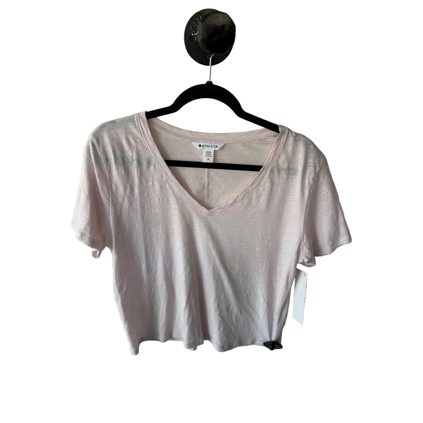 Top Short Sleeve By Athleta In Pink, Size: M