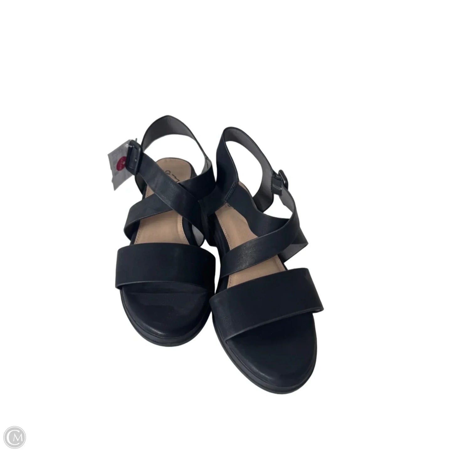 Sandals Heels Block By Cliffs By White Mountain In Black, Size: 9
