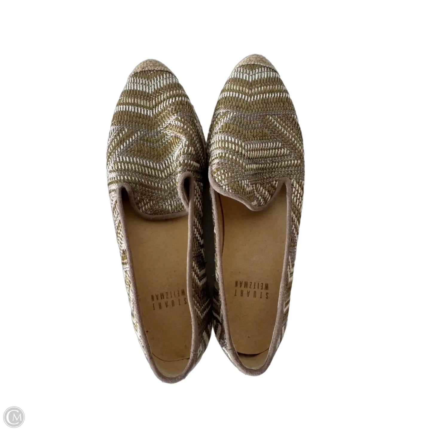 Shoes Designer By Stuart Weitzman In Green & Tan, Size: 5.5