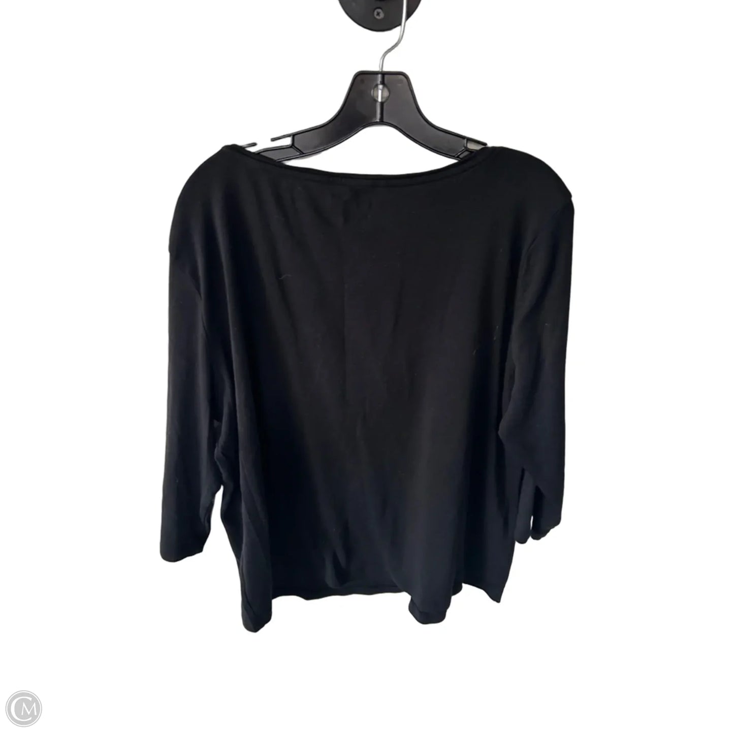 Top Long Sleeve Basic By Talbots In Black, Size: 3x