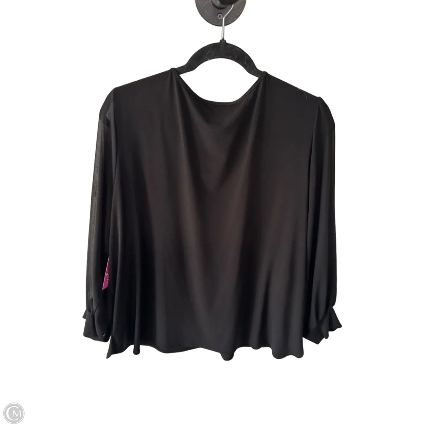 Blouse Long Sleeve By Calvin Klein In Black, Size: 2x