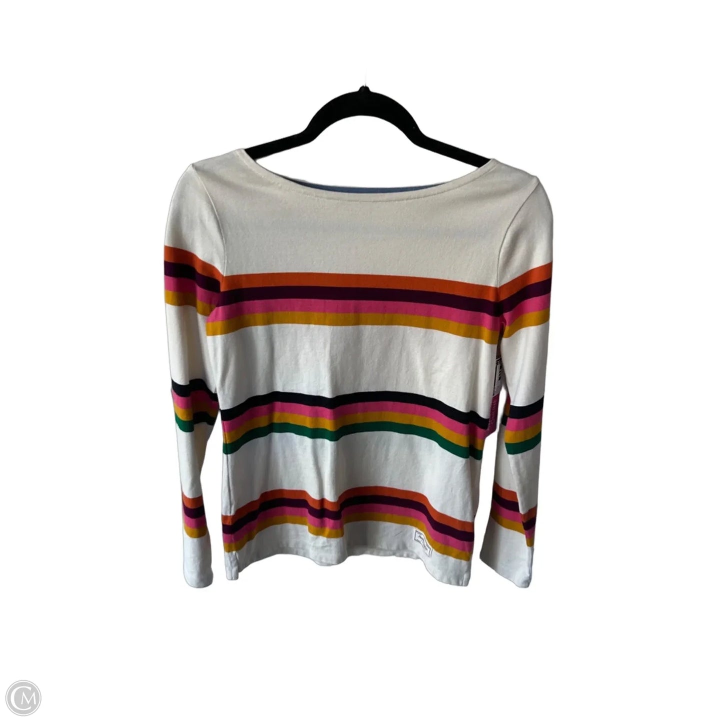 Top Long Sleeve By Talbots In Cream & Orange, Size: Xs