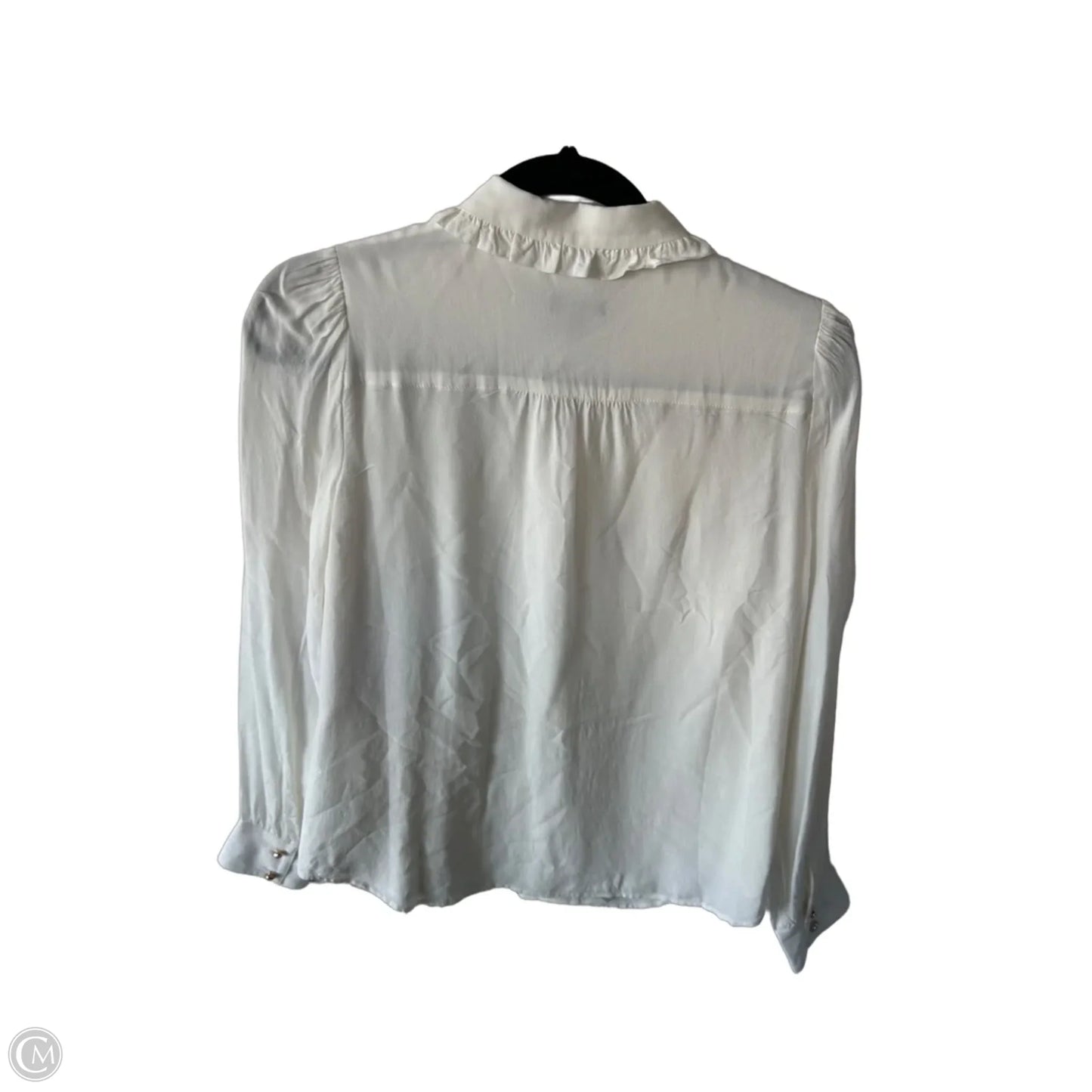 Blouse Long Sleeve By Talbots In Cream, Size: Xs