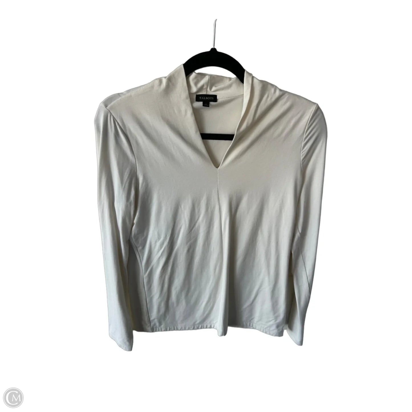 Top Long Sleeve By Talbots In Cream, Size: S