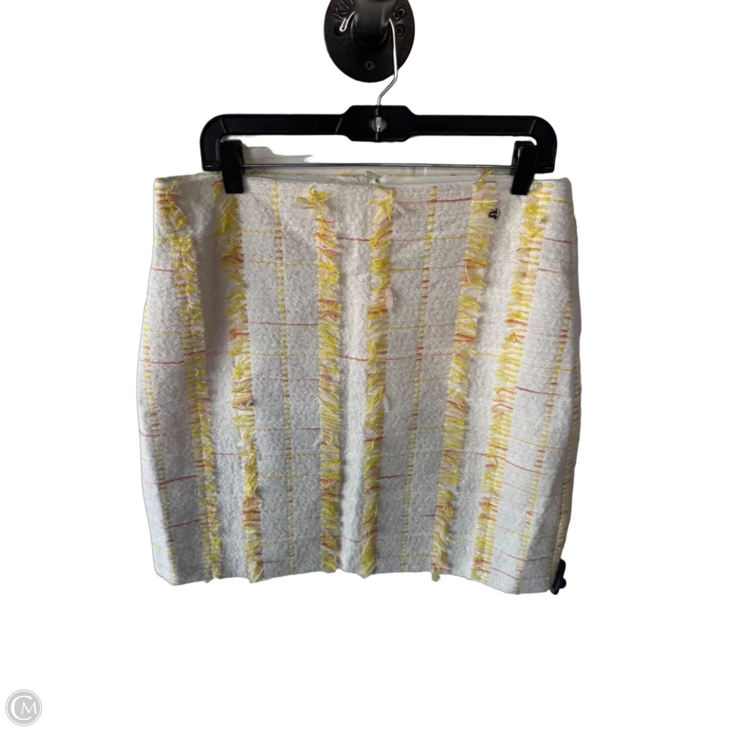 Skirt Mini & Short By Cma In White & Yellow, Size: 10