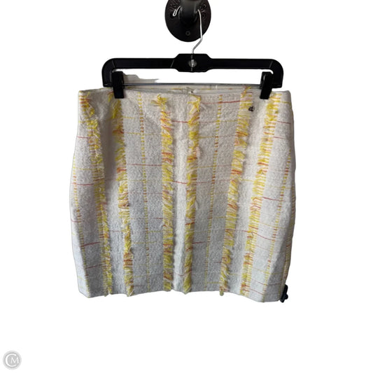 Skirt Mini & Short By Cma In White & Yellow, Size: 10