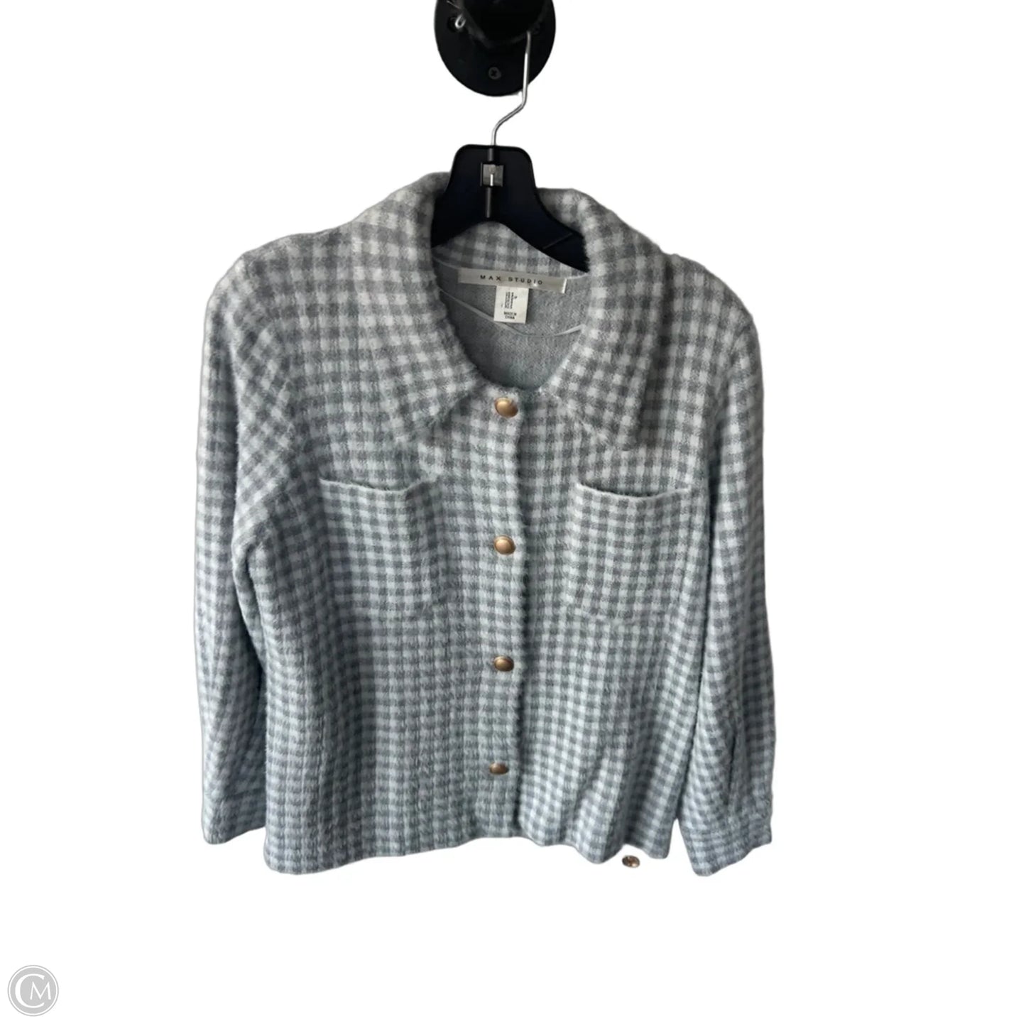 Blazer By Max Studio In Grey & White, Size: S