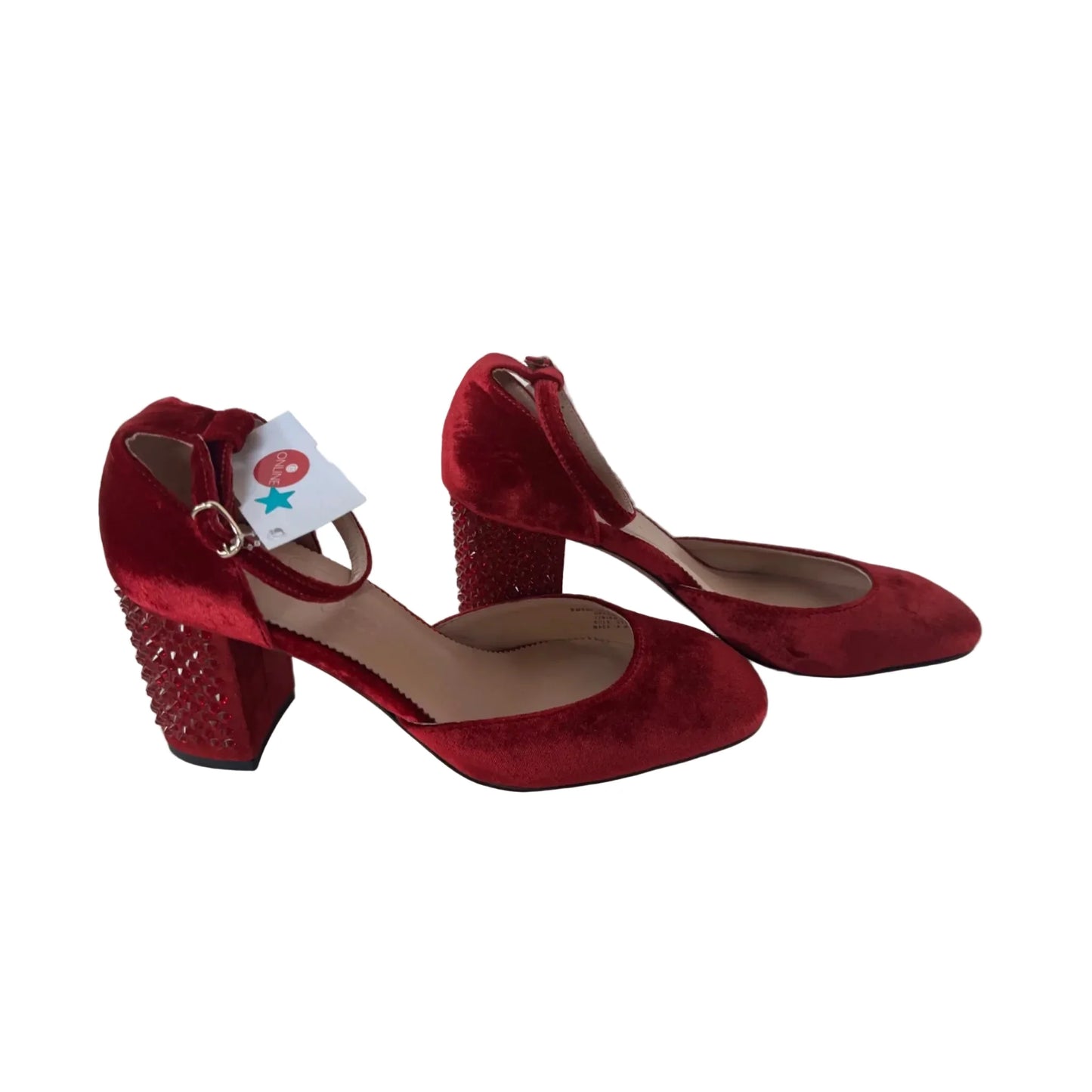 Sandals Heels Block By J. Crew In Red, Size: 8