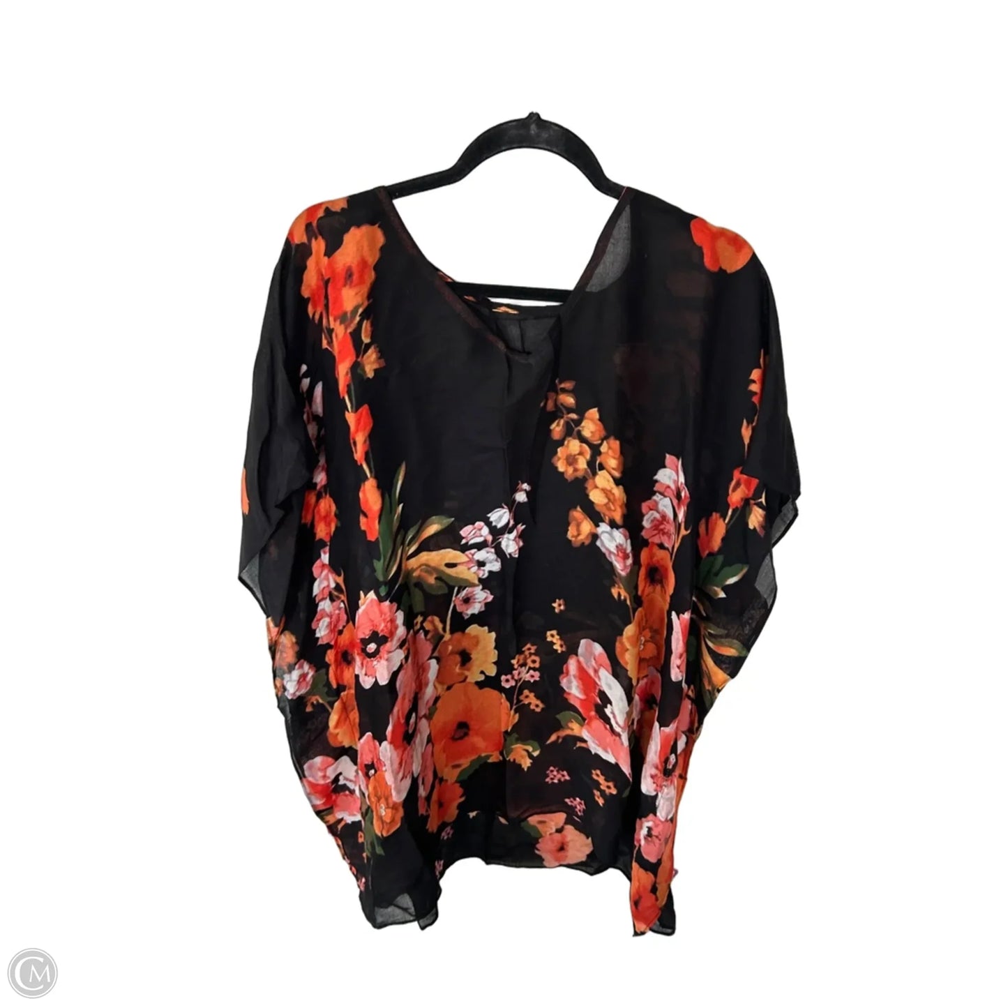 Swimwear Cover-up By Clothes Mentor In Black & Orange, Size: Osfm