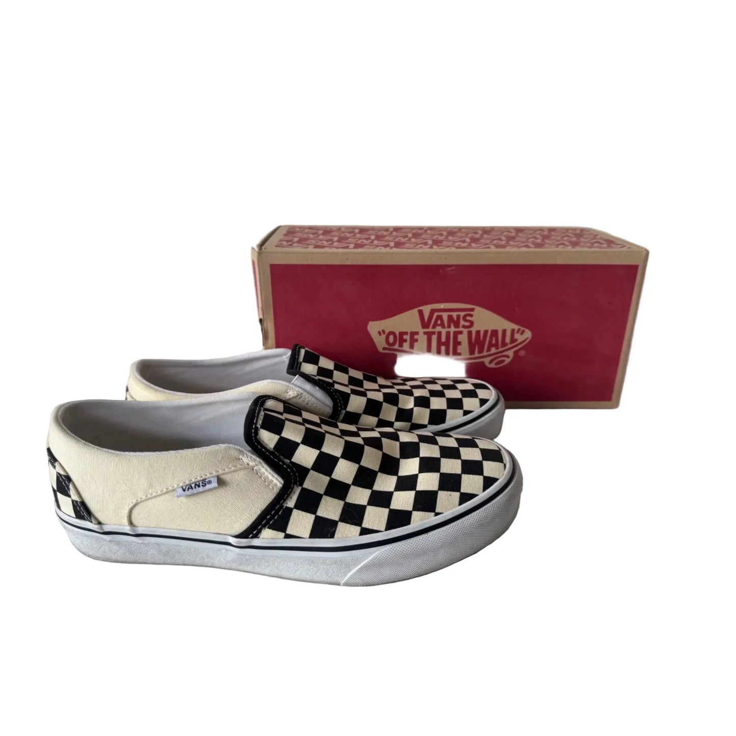 Shoes Sneakers By Vans In Black & Cream, Size: 9.5