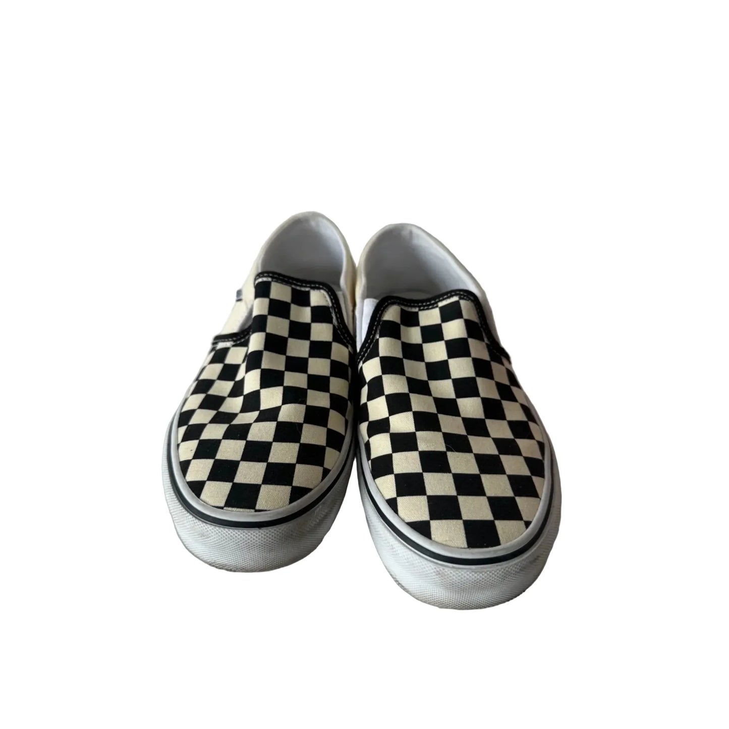 Shoes Sneakers By Vans In Black & Cream, Size: 9.5