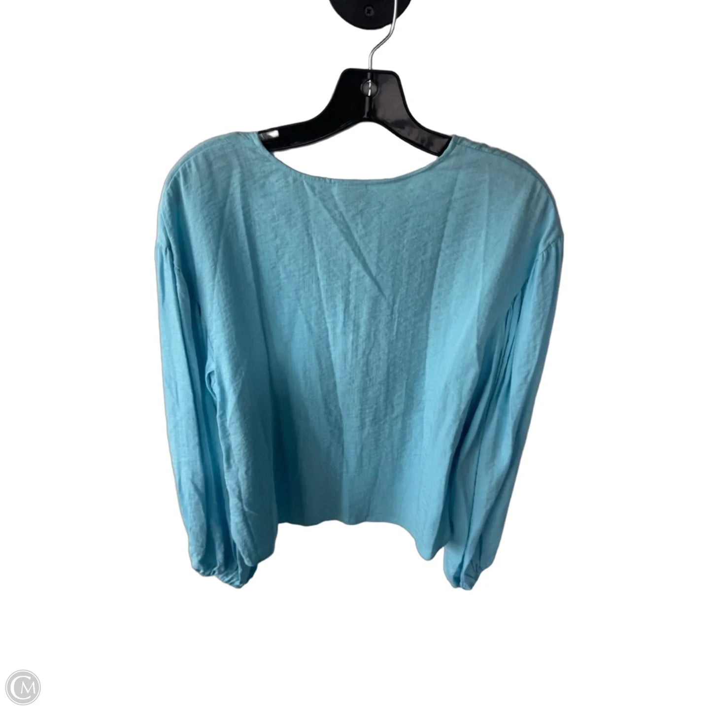 Blouse Long Sleeve By Worthington In Blue, Size: S