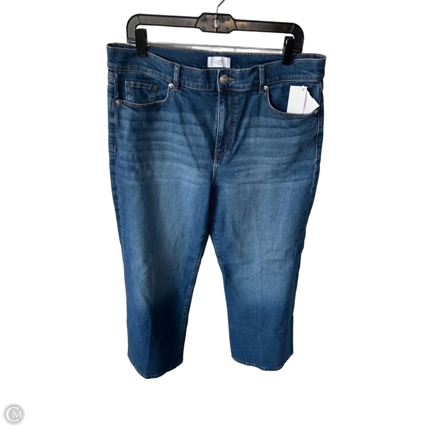 Jeans Wide Leg By Loft In Blue Denim, Size: 12
