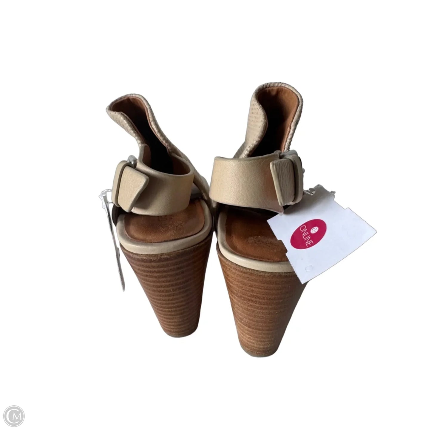 Sandals Heels Block By Gentle Souls In Cream, Size: 6