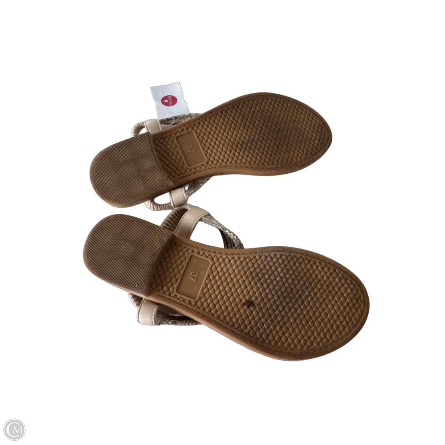 Sandals Flats By Cme In Cream, Size: 6