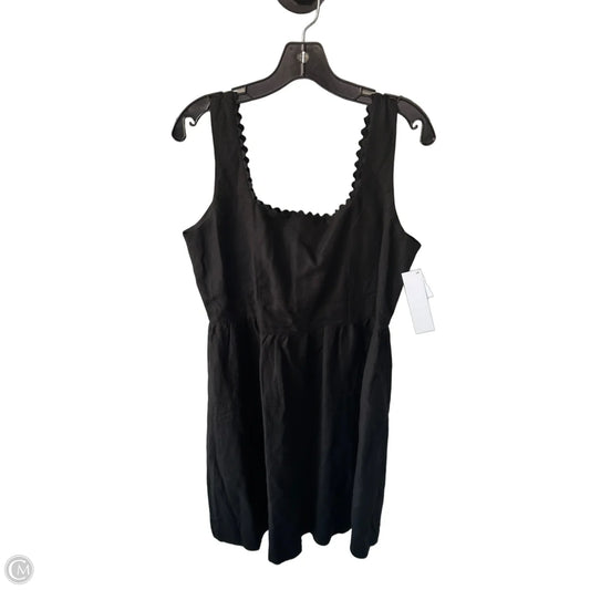 Dress Casual Midi By Ann Taylor In Black, Size: L