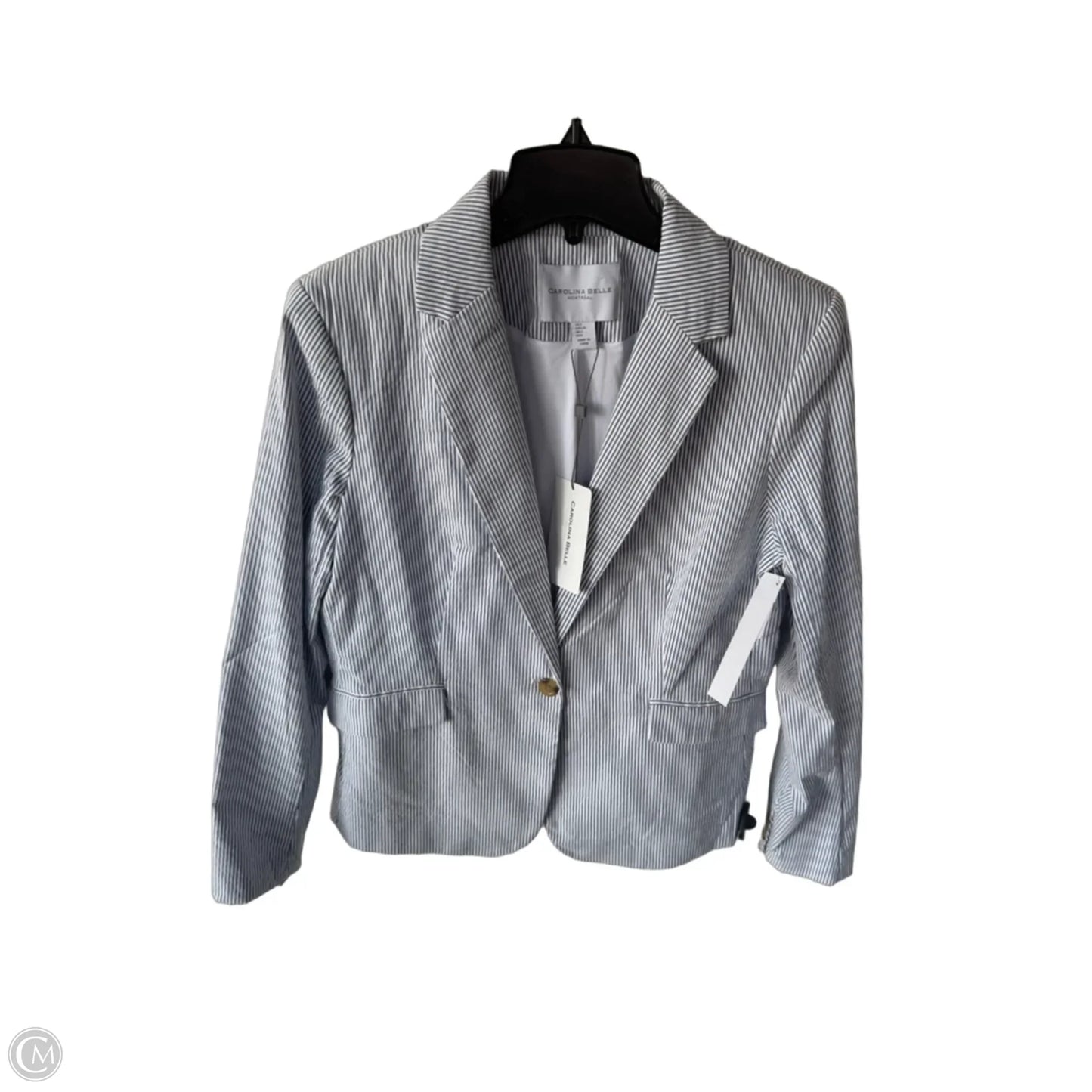Blazer By Carolina Belle In Blue & White, Size: L