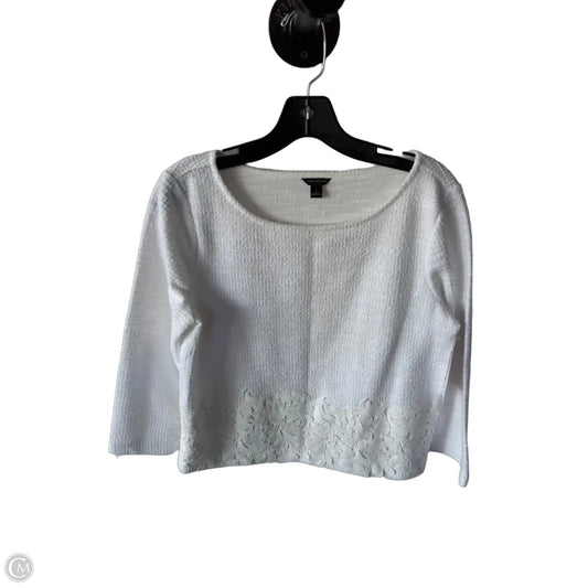 Sweater Short Sleeve By Ann Taylor In White, Size: S