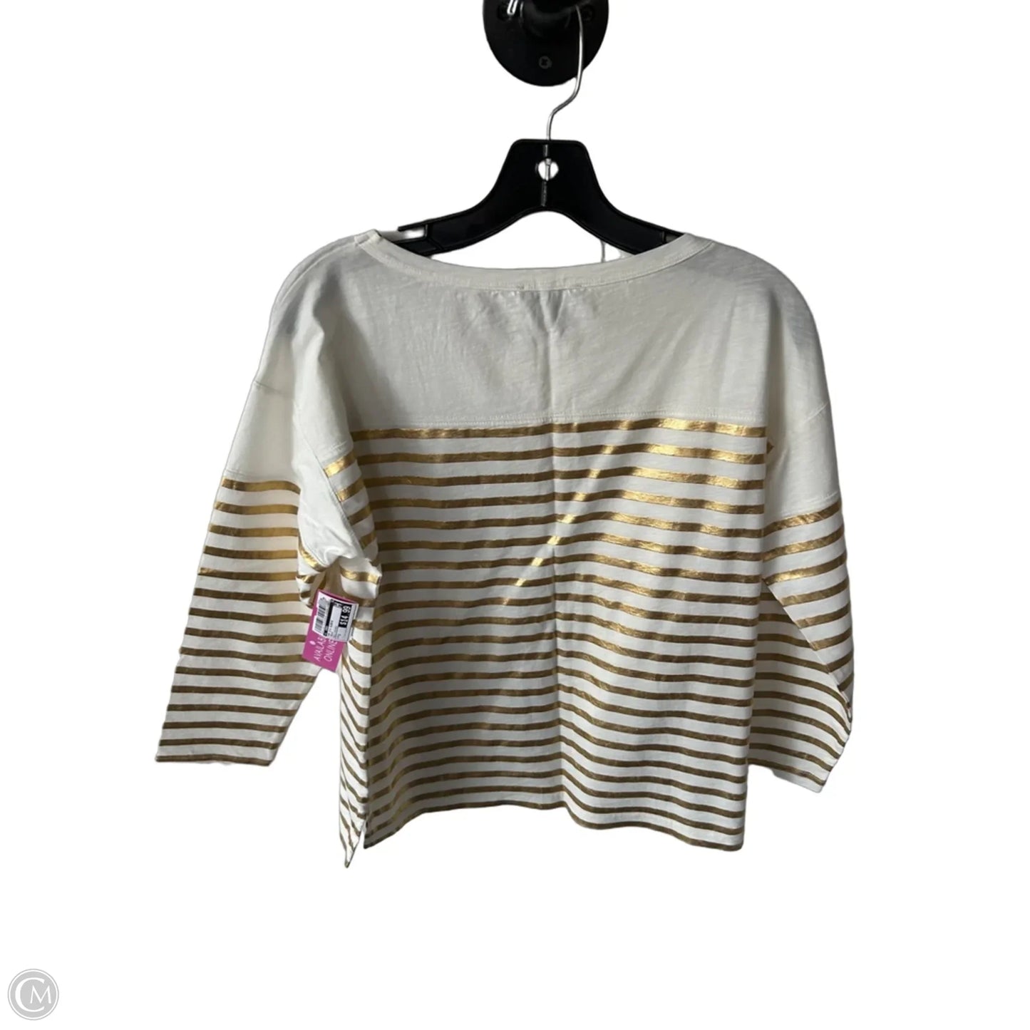 Top 3/4 Sleeve By J. Crew In Cream, Size: S
