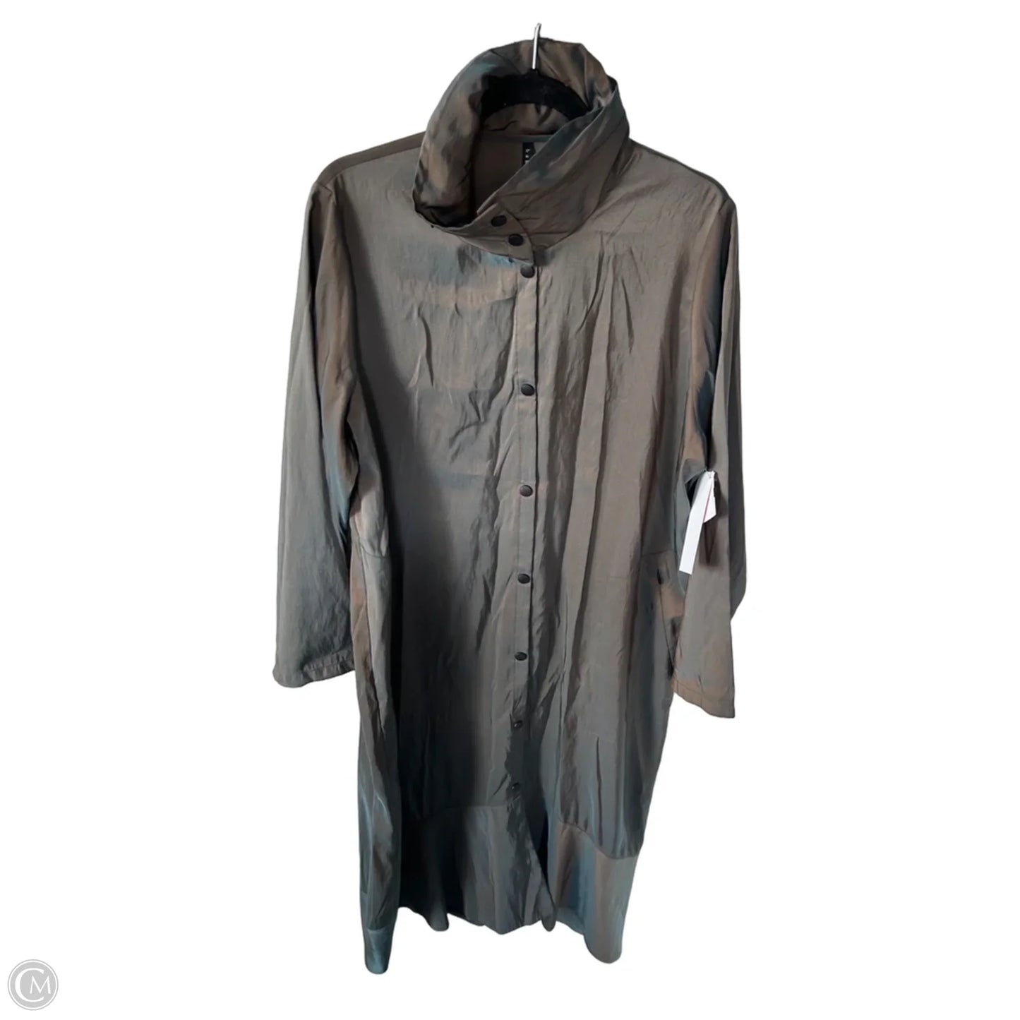 Coat Raincoat By Cmc In Blue & Brown, Size: L