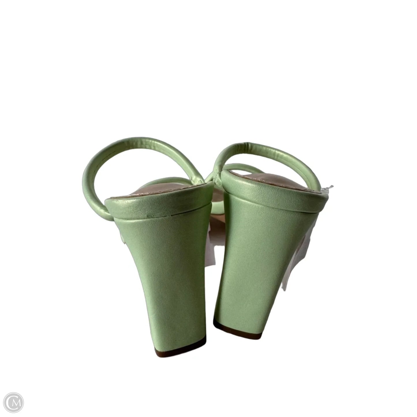Sandals Heels Block By Lulus In Green, Size: 5.5