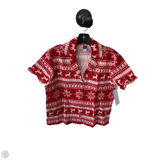 Pajamas 2pc By Old Navy In Red & White, Size: S