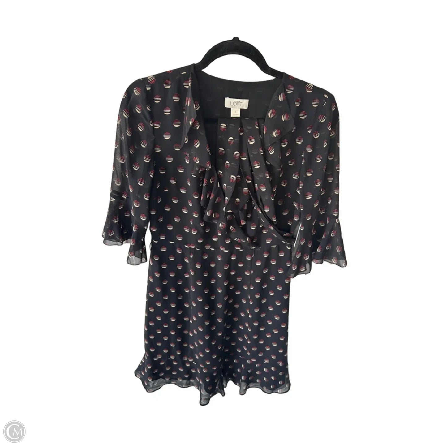 Dress Work By Loft In Black & Red, Size: S