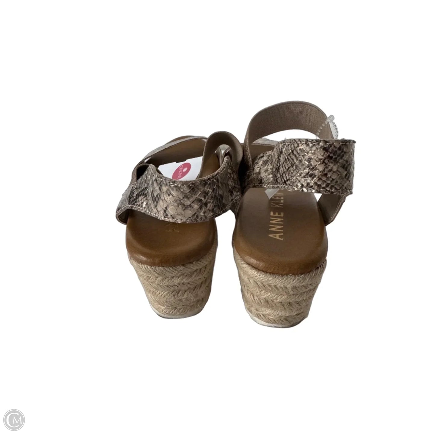 Sandals Flats By Anne Klein In Snakeskin Print, Size: 7.5