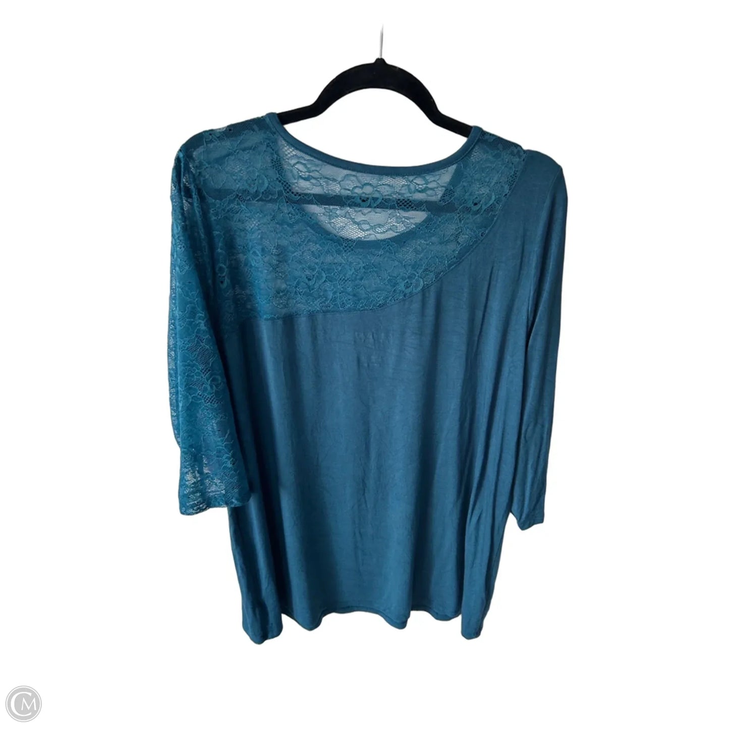 Top 3/4 Sleeve By Torrid In Teal, Size: 2x