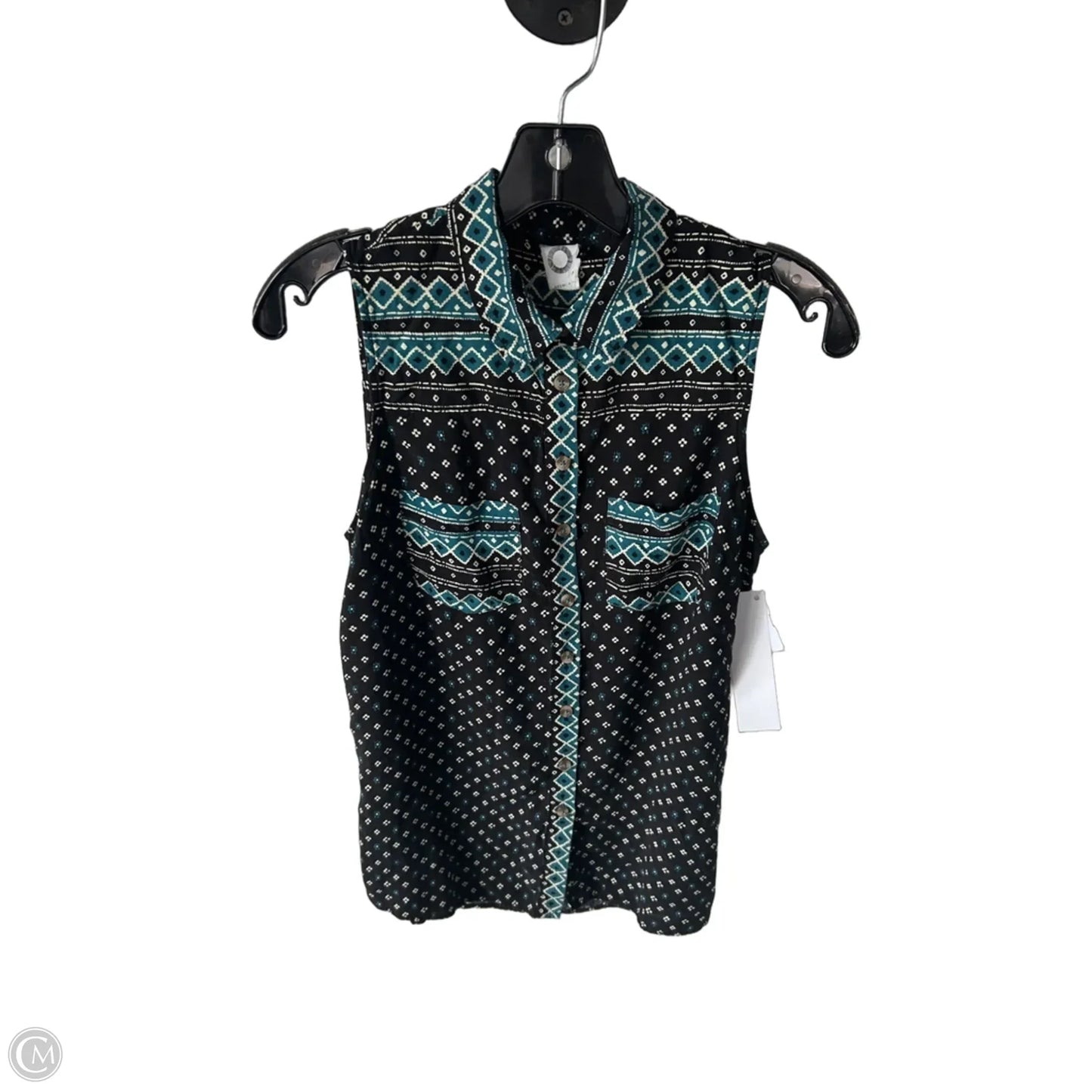 Top Sleeveless By Akemi And Kin In Black & Cream, Size: S