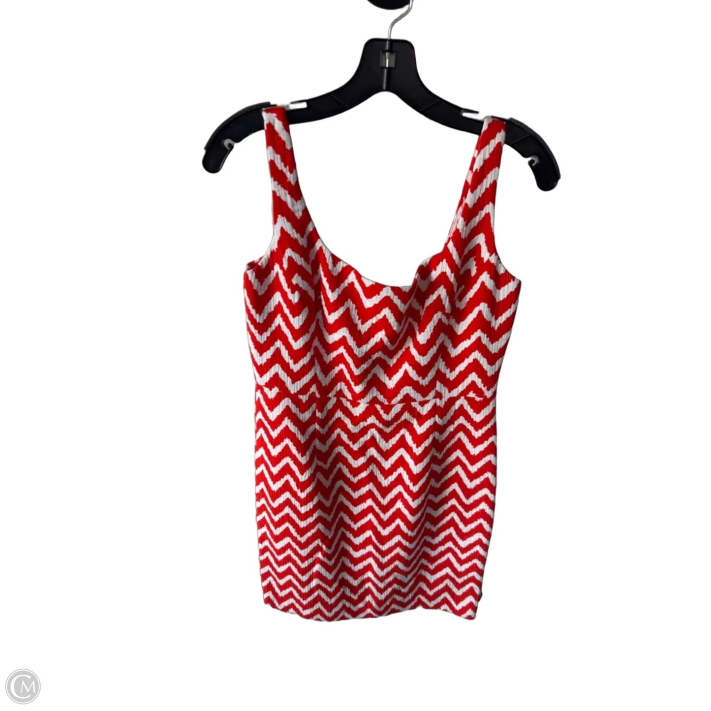 Dress Designer By Milly In Orange & White, Size: M