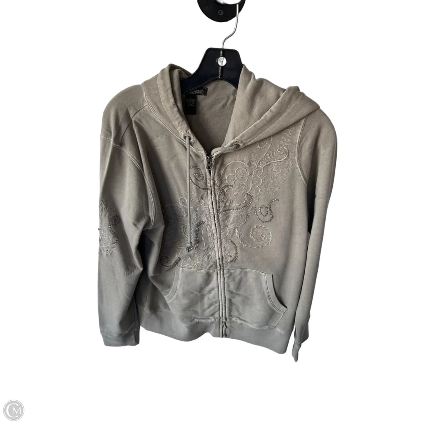 Sweatshirt Hoodie By Lucky Brand In Brown, Size: L