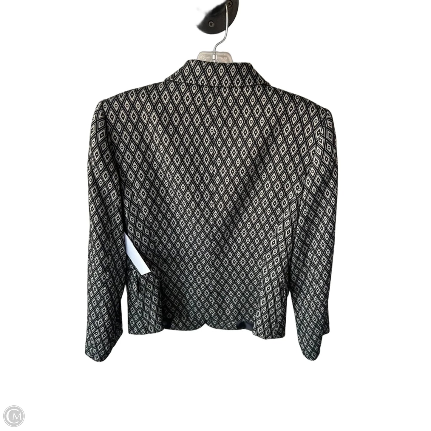 Blazer By Tahari By Arthur Levine In Black & Cream, Size: S