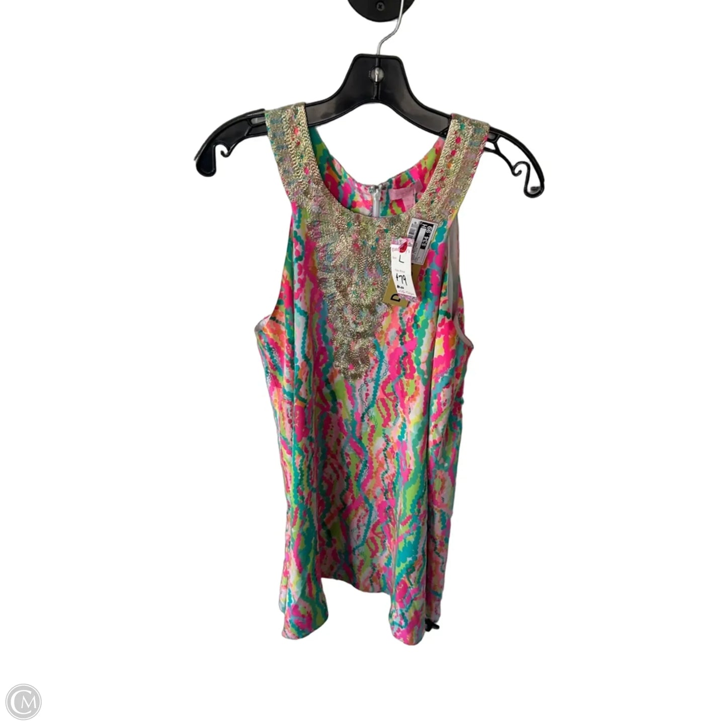 Dress Designer By Lilly Pulitzer In Green & Pink, Size: L