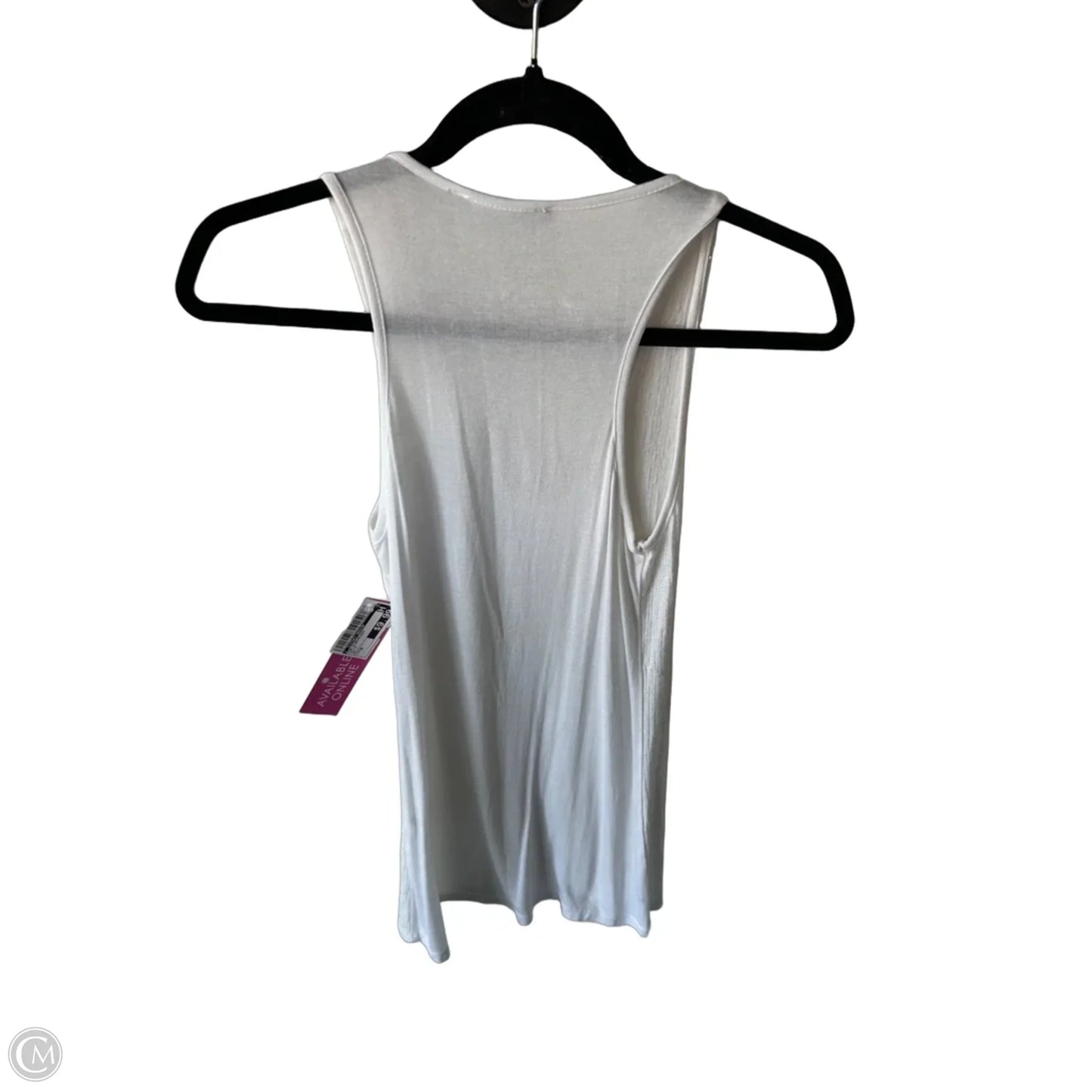 Top Sleeveless By Clothes Mentor In White, Size: M