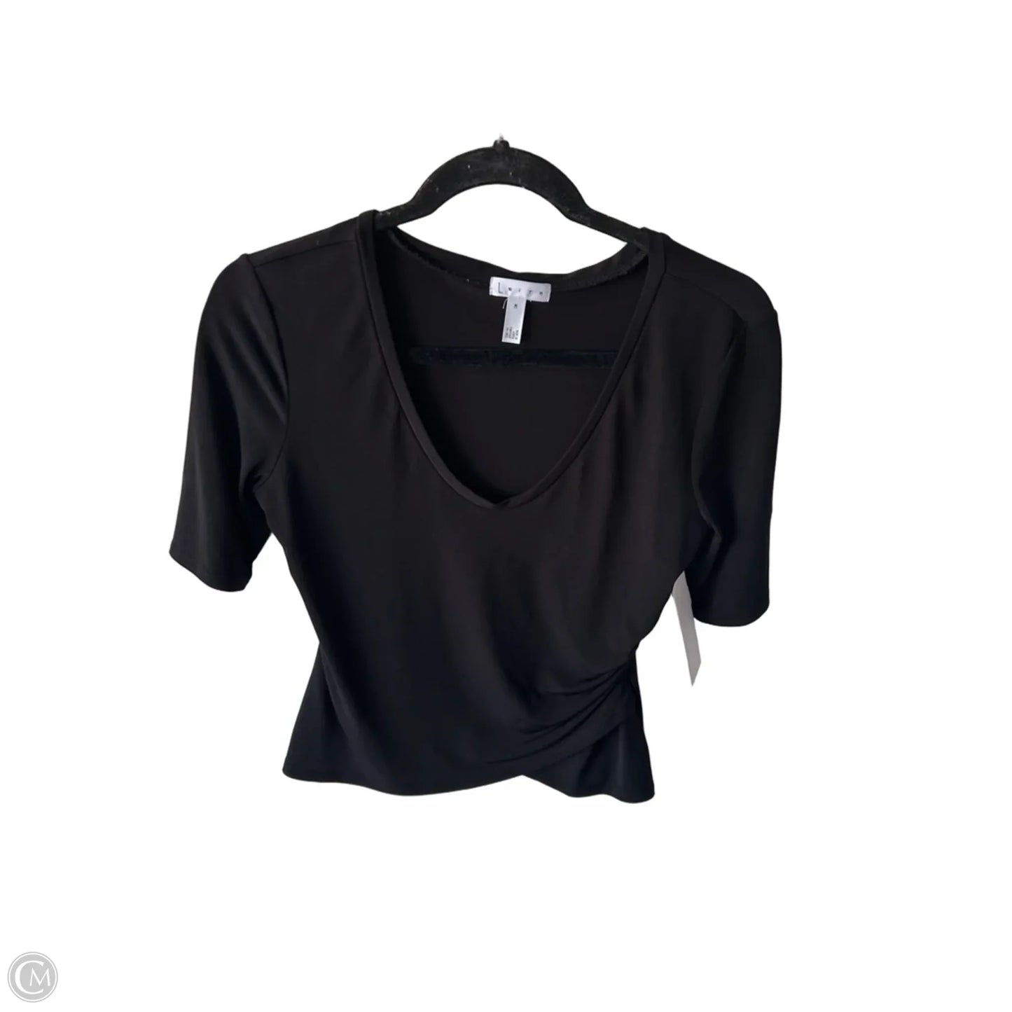 Top Short Sleeve By Leith In Black, Size: M