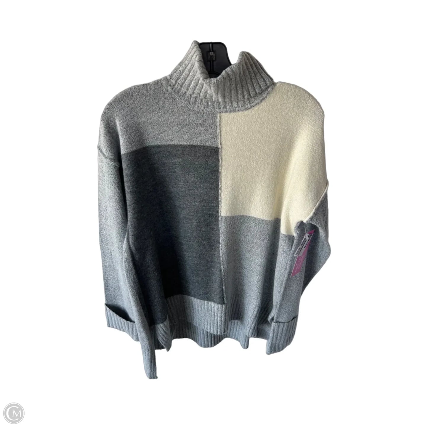 Sweater By Cyrus In Cream & Grey, Size: M