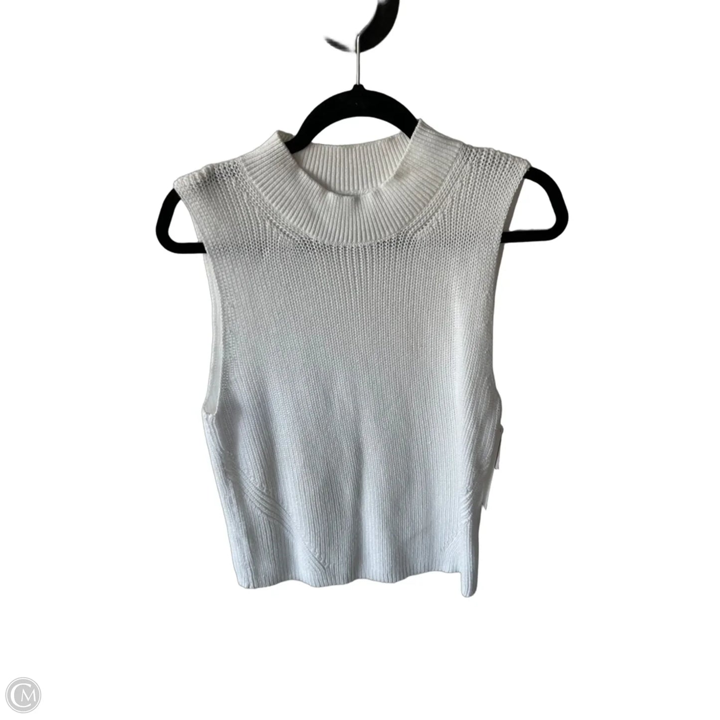 Vest Sweater By Loft In White, Size: L