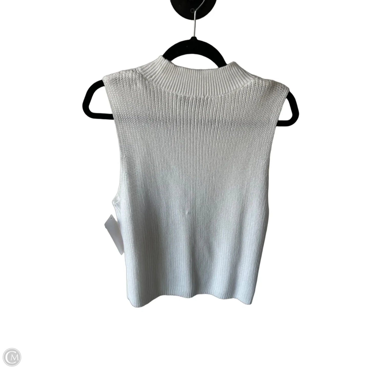 Vest Sweater By Loft In White, Size: L