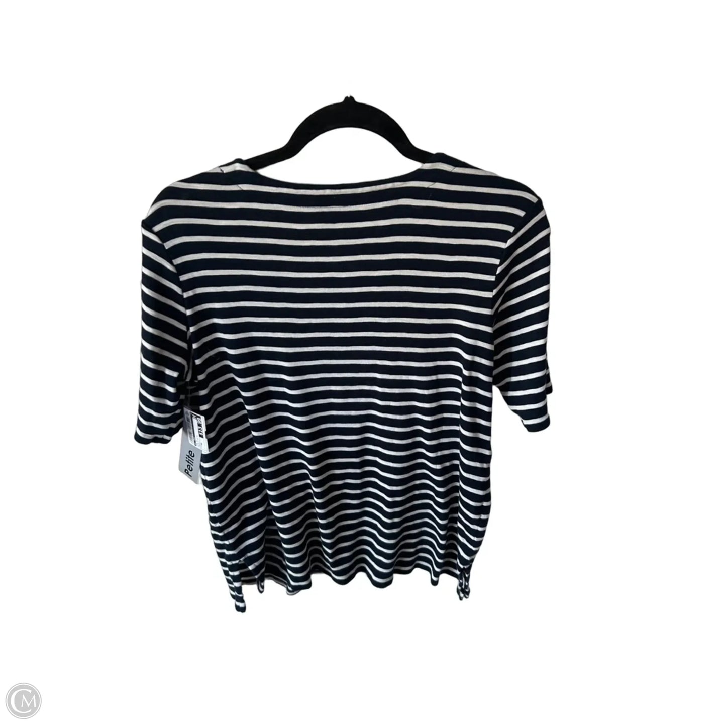 Top Short Sleeve By J. Jill In Blue & White, Size: Mp
