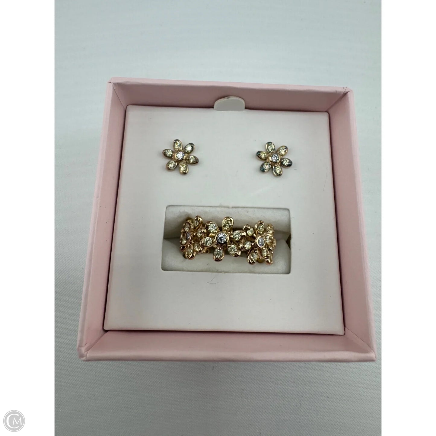 Ring Sterling Silver By DIAMONIQUE, Size: 02 Piece Set