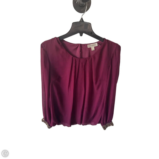 Blouse Long Sleeve By Dressbarn In Red, Size: S