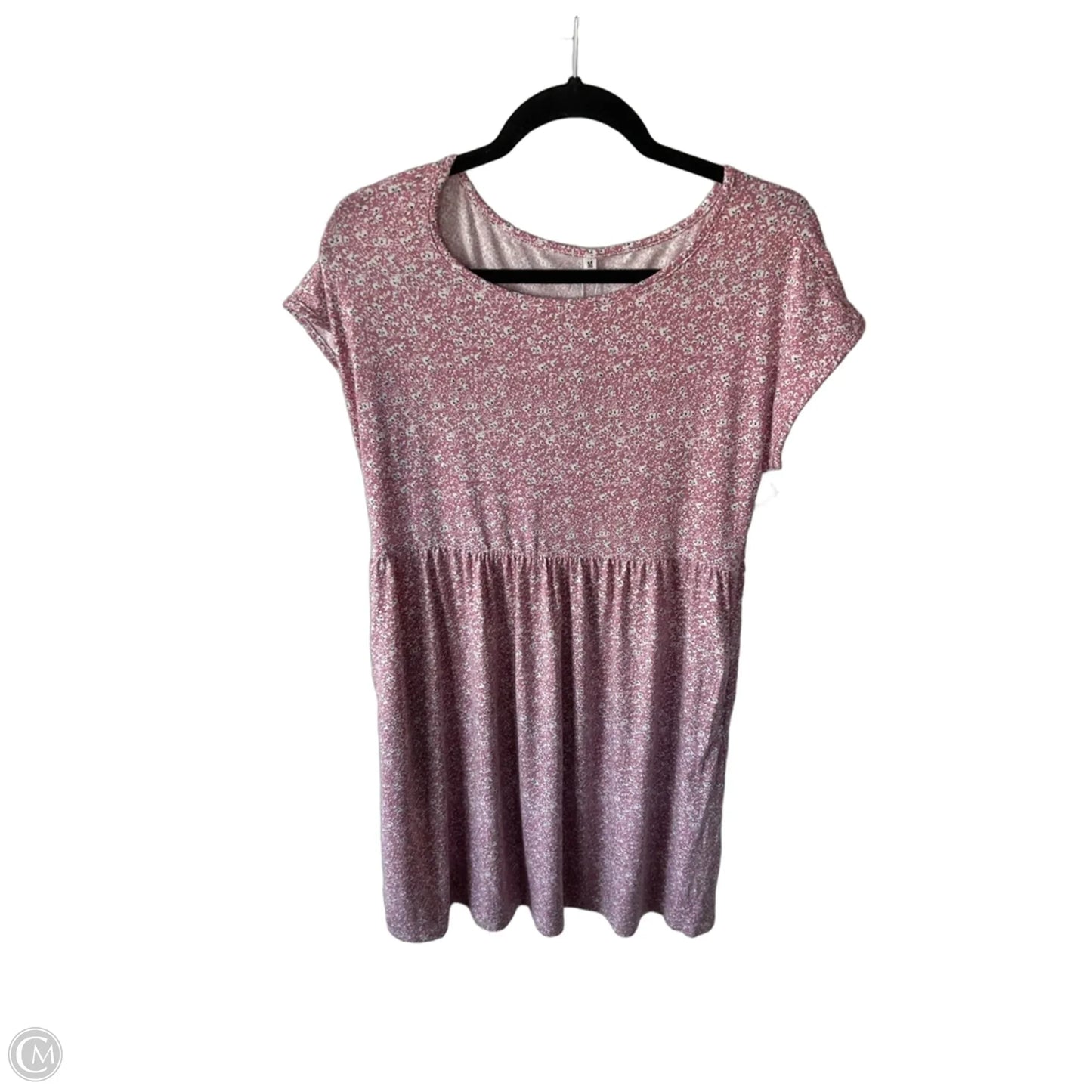 Dress Casual Midi By Clothes Mentor In Pink & White, Size: M