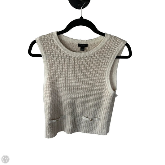 Vest Sweater By Ann Taylor In Cream & Tan, Size: M