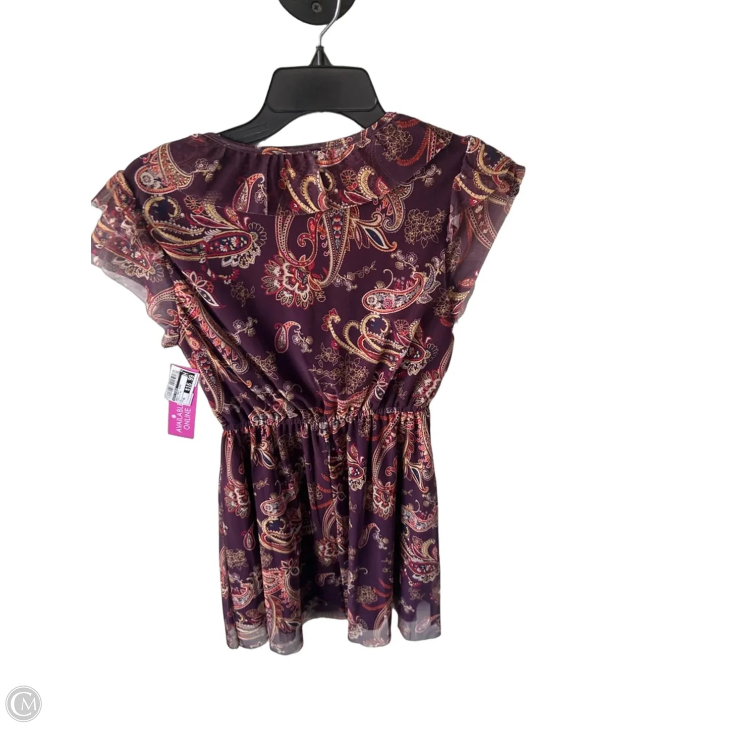 Dress Party Short By City Studio In Purple & Tan, Size: Xs