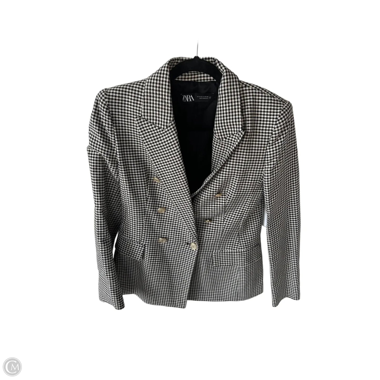 Blazer By Zara In Black & White, Size: M