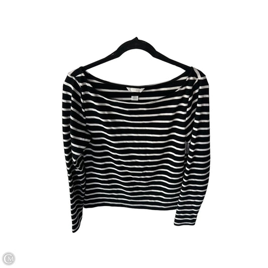 Top Long Sleeve Basic By H&m In Black & White, Size: L