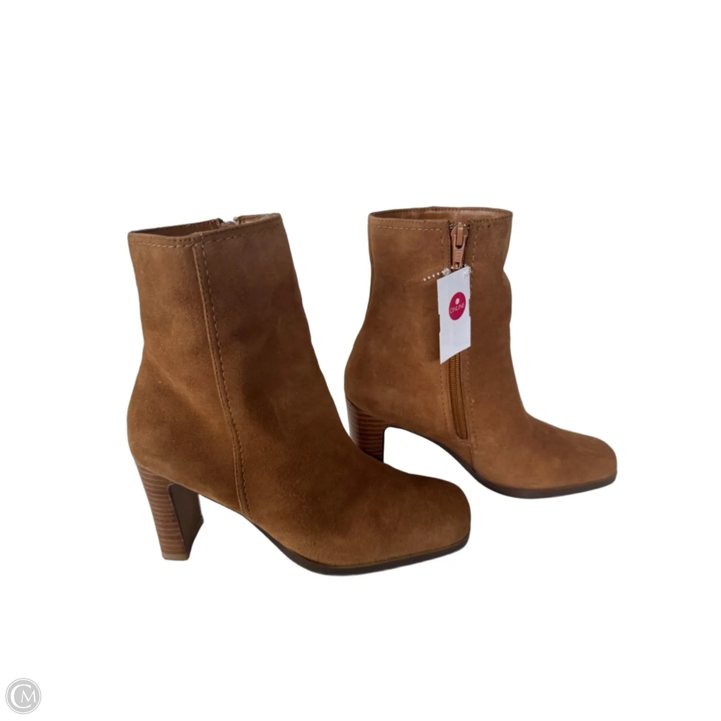Boots Ankle Heels By Cmc In Brown, Size: 6.5
